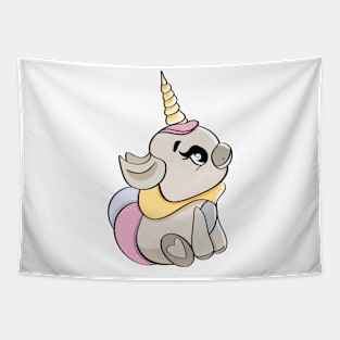 Baby girl unicorn, cute unicorn, mask for little girl, rainbow unicorn Tapestry