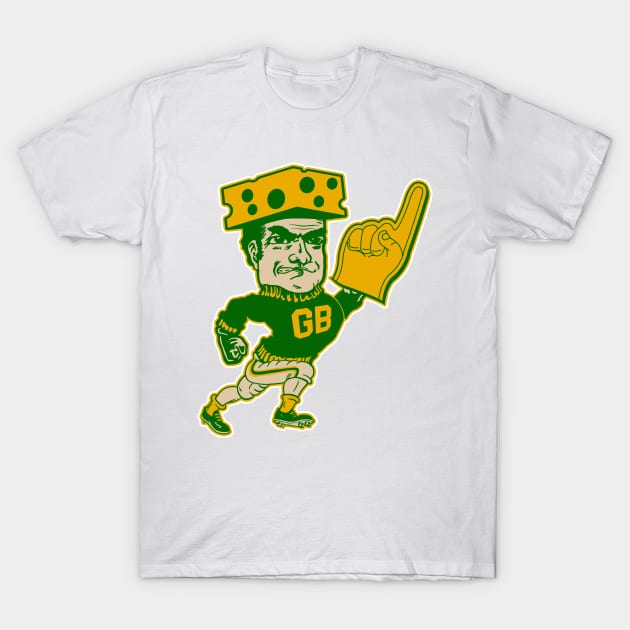 darklordpug Retro Style Green Bay Fan Man T-Shirt