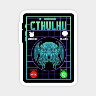 Funny The Call Of Cthulhu Dark Occult Goth Pun Magnet