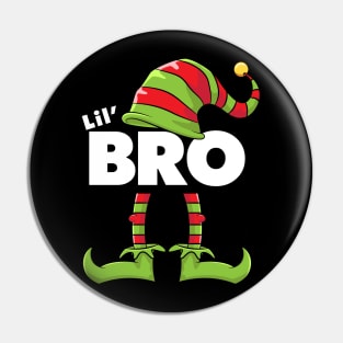 Lil' Bro Elf Funny Matching Christmas Costume Family Pin