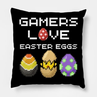 Gamers Love Easter Eggs Cute Video Game Gaming Boys Kids Pillow