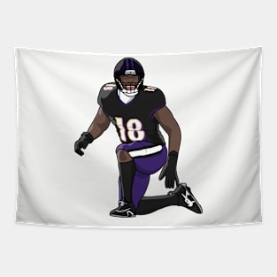 roquan the linebacker Tapestry