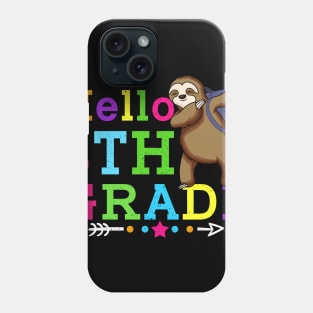 Sloth Hello 4th Grade Teachers Kids Back to school Gifts Phone Case