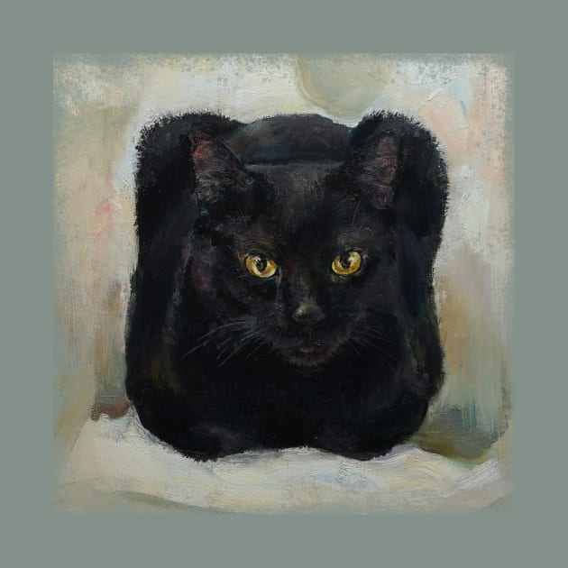 Black square cat by Li_Ya_Art