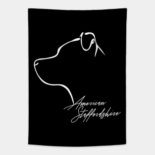 Proud American Staffordshire Terrier profile dog lover Tapestry