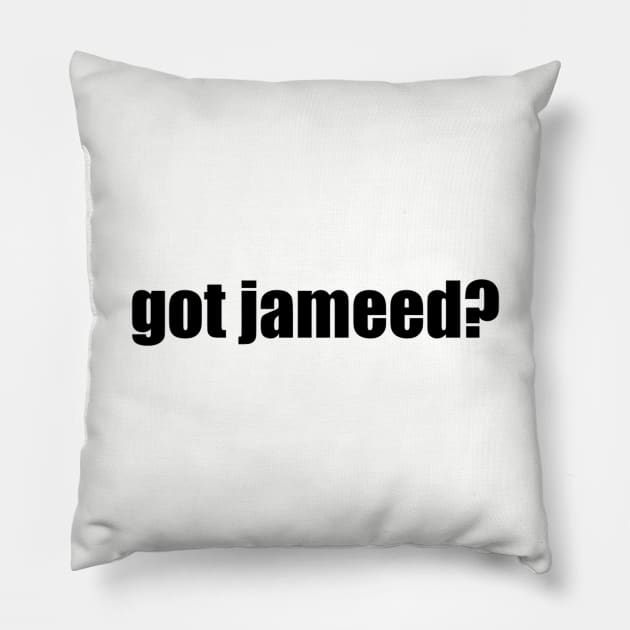 Got Jameed? Pillow by Bododobird