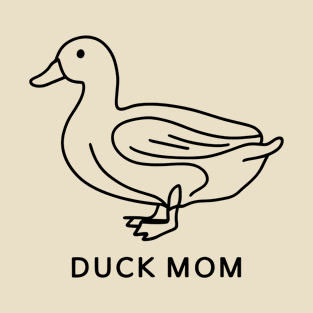 Duck Mom Line Art T-Shirt