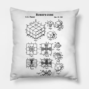 Rubiks cube patent vintage rubix cube Pillow