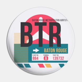 Baton Rouge (BTR) Airport // Sunset Baggage Tag Pin