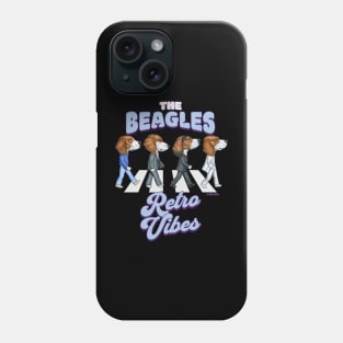 Classic street by the beagle dogs on The Beagles Retro Vibes Phone Case