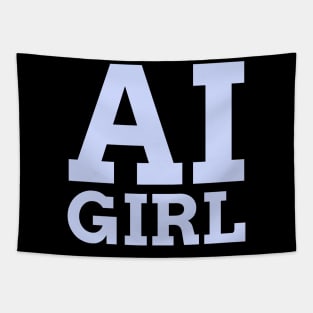 AI Girl Tapestry