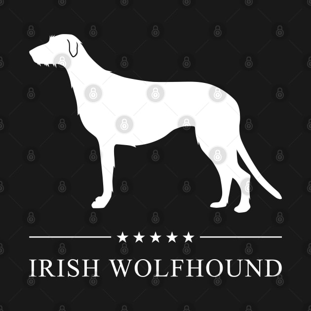 Irish Wolfhound Dog White Silhouette by millersye