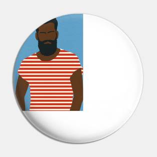 Man With Striped Shirt Pin