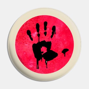 Handprint on Red Pin