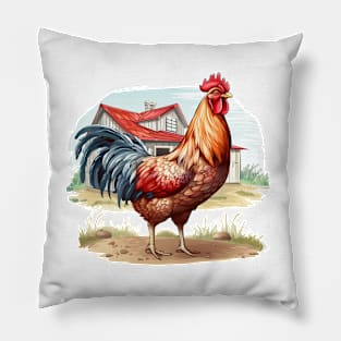 Colorful Rooster Pillow