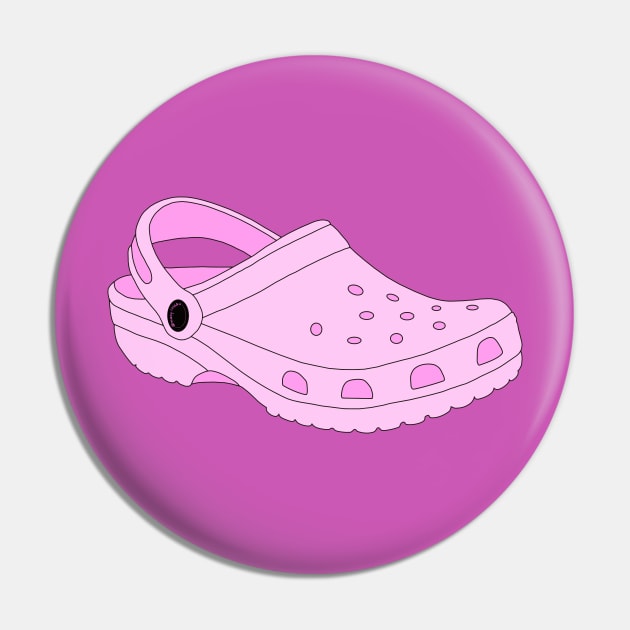 Pink Crocs Shoe Pin by Gold Star Creative