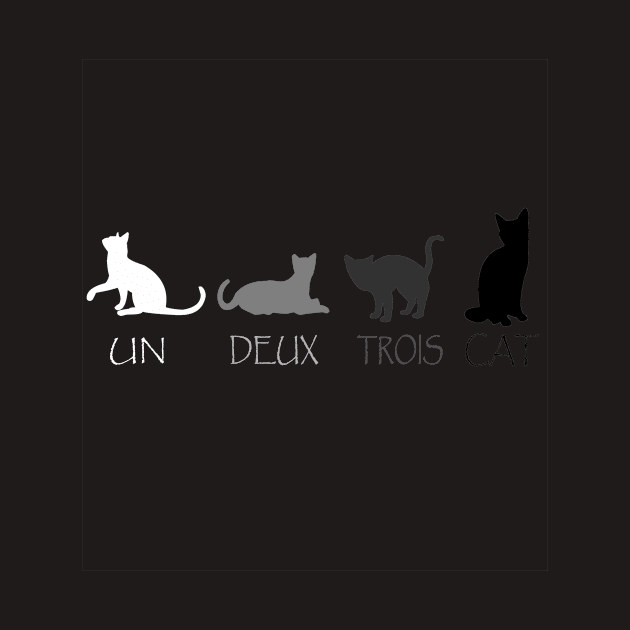 un deux trois cat funny gift by SOgratefullART