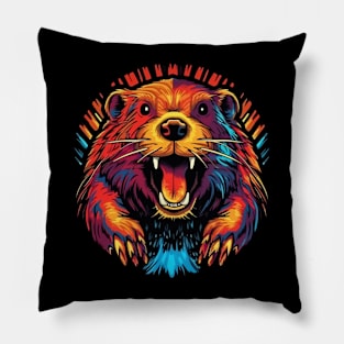 Beaver Smiling Pillow