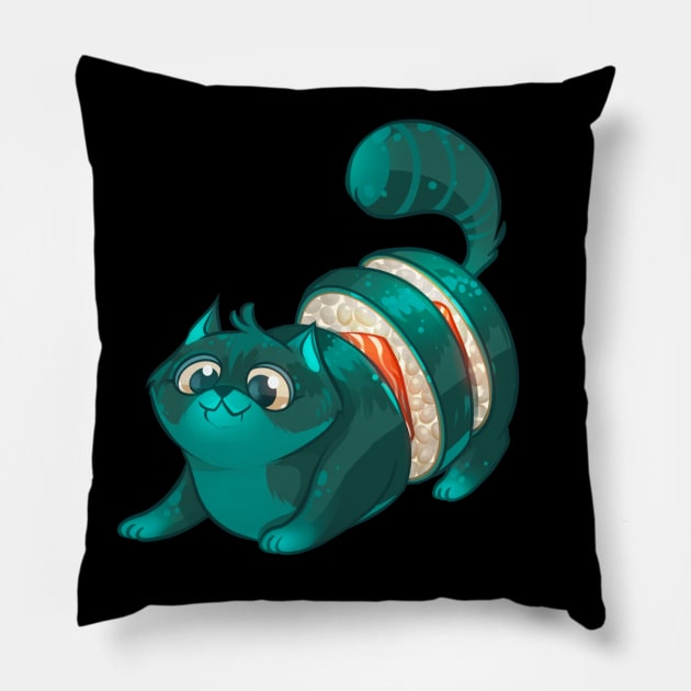 Sushi Cat Pillow by Claire Lin