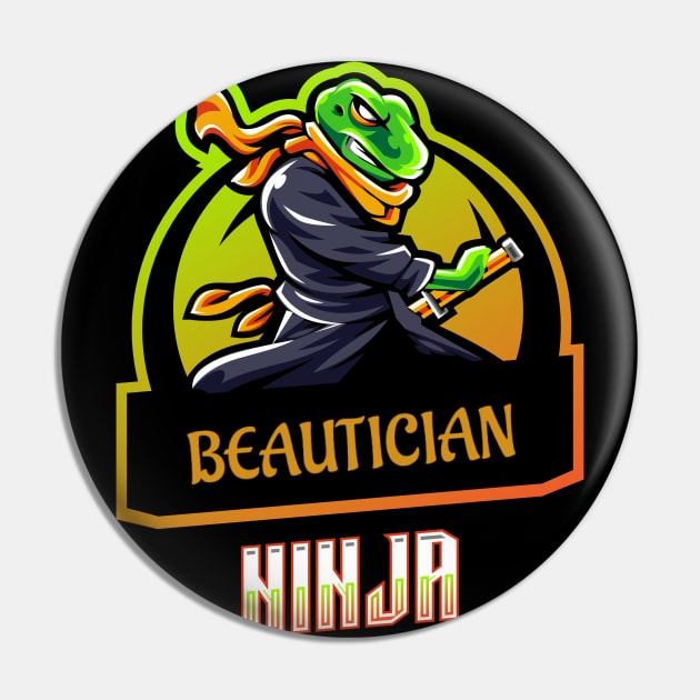 Beautician Ninja Pin by ArtDesignDE
