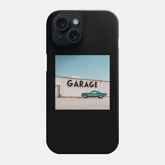 retro pastel garage classic car Phone Case by Kingrocker Clothing