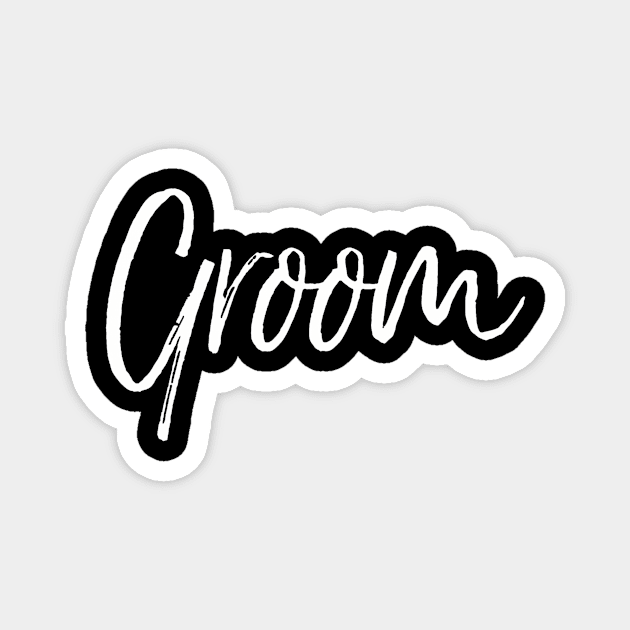 Matching Getting Ready Bride Groom Wedding Groom Magnet by Saboia Alves