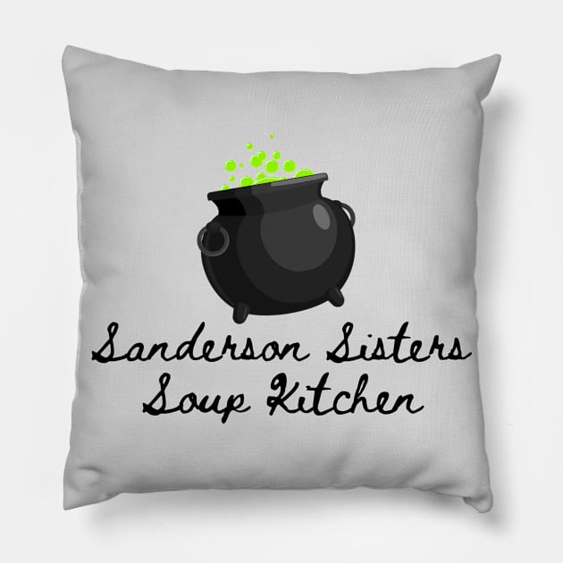 The Sanderson Sisters Soup Kitchen Pillow by MalibuSun