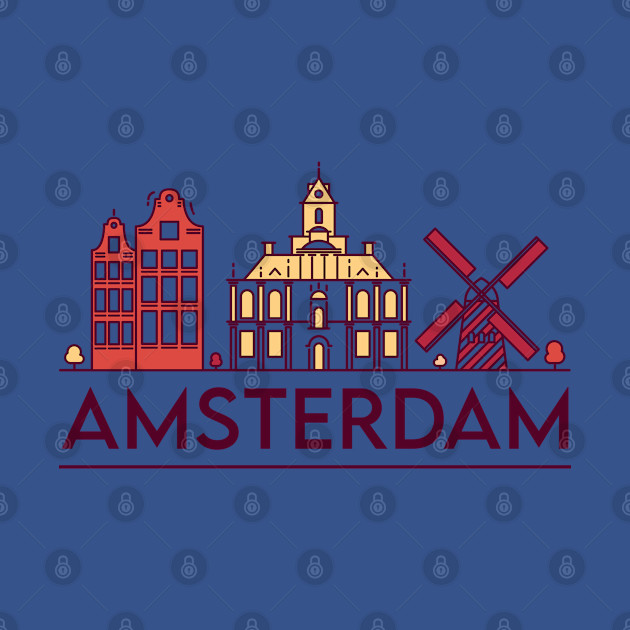 Discover Amsterdam cityscape - Amsterdam - T-Shirt