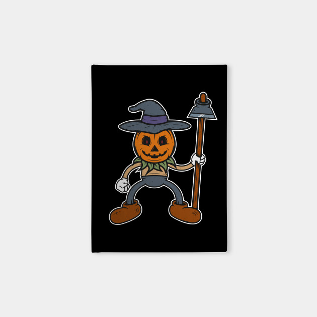 Retro 1930s Halloween Scarecrow Cartoon Scarecrow Notebook Teepublic Pumpkin scarecrow happy halloween 3d cartoon vector. teepublic