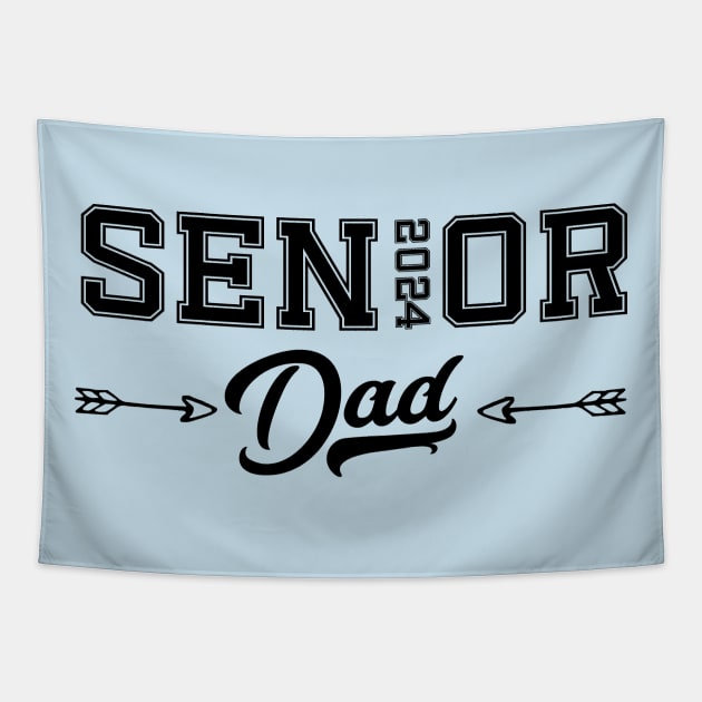 Senior dad of 2024, Proud Senior Dad 2024, Senior 2024 Dad Class Of 2024 Father Tapestry by SecuraArt