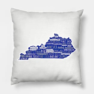 Kentucky Crazy Cities Pillow