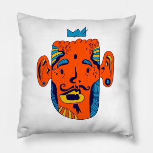 Orange Blue Strange King Pierre Pillow