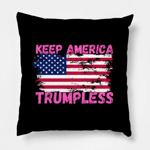 Keep America Trumpless ny -Trump Pillow by lam-san-dan