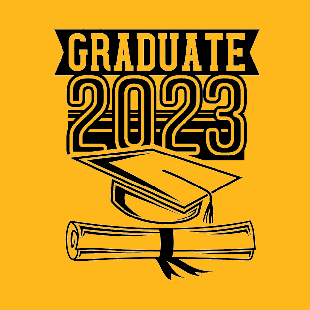 Graduate 2023, cute grraduation, black and white by joyjeff