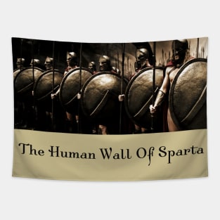 the human wall of sparta Tapestry