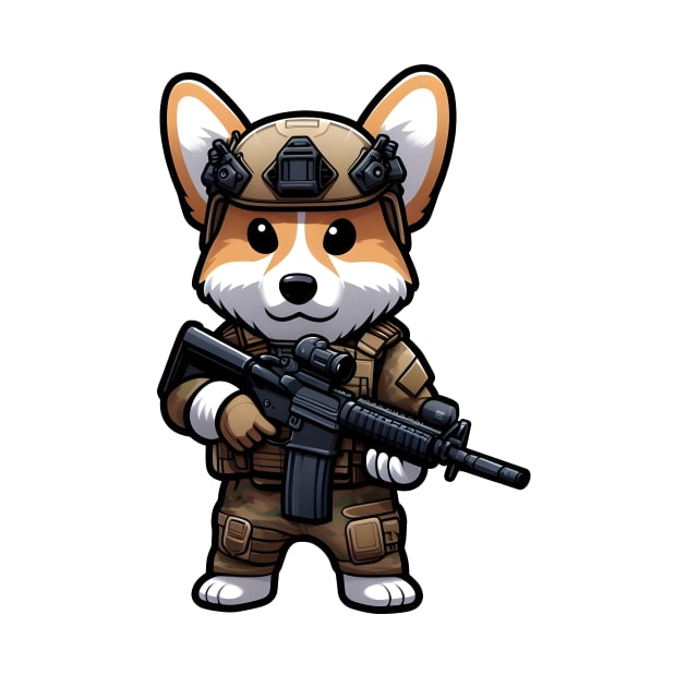 Tactical Corgi by Rawlifegraphic