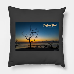 Driftwood Beach on Jekyll Island Pillow