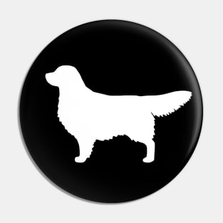 White Golden Retriever Silhouette Pin