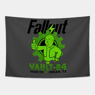 Vault Boy Bobby pixelated terminal green Tapestry