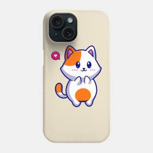 Cute Cat Shy Cartoon Phone Case