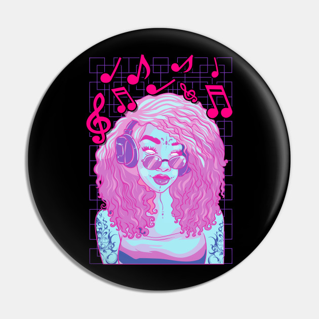 Pastel Goth Music Lover - Music Fan - Pin | TeePublic