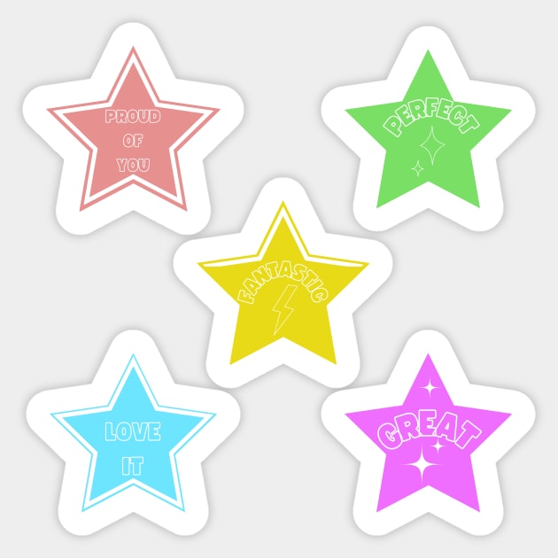 Encouraging stickers, star-shaped - Motivational - Sticker