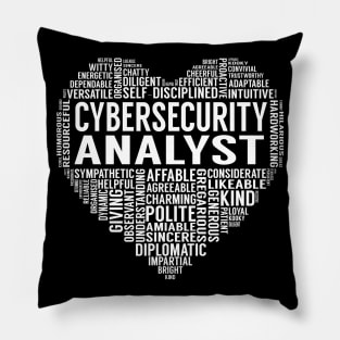 Cybersecurity Analyst Heart Pillow