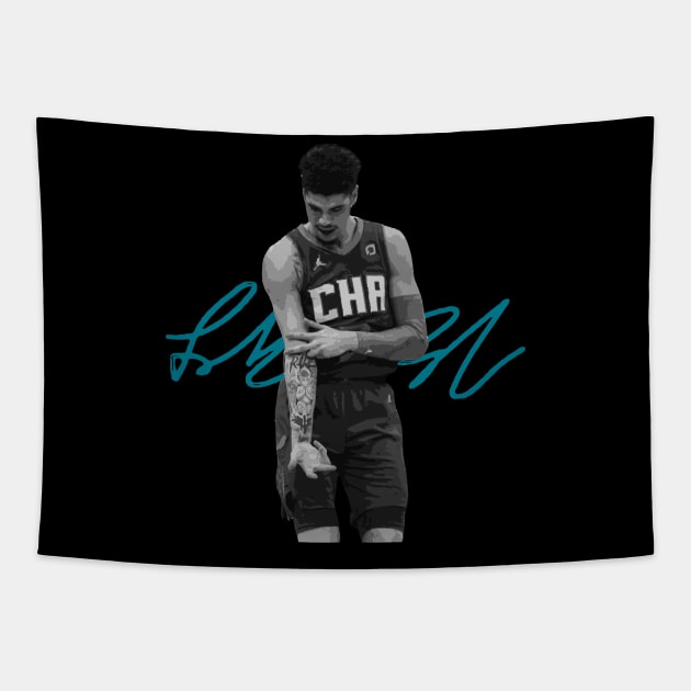 LaMelo Ball Vector Art Tapestry by Playful Creatives