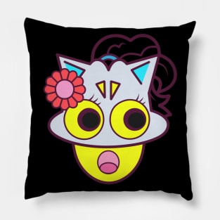 Cool Cute girl icon illustration Pillow