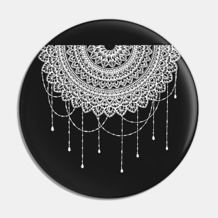 White half drop mandala chandelier art Pin