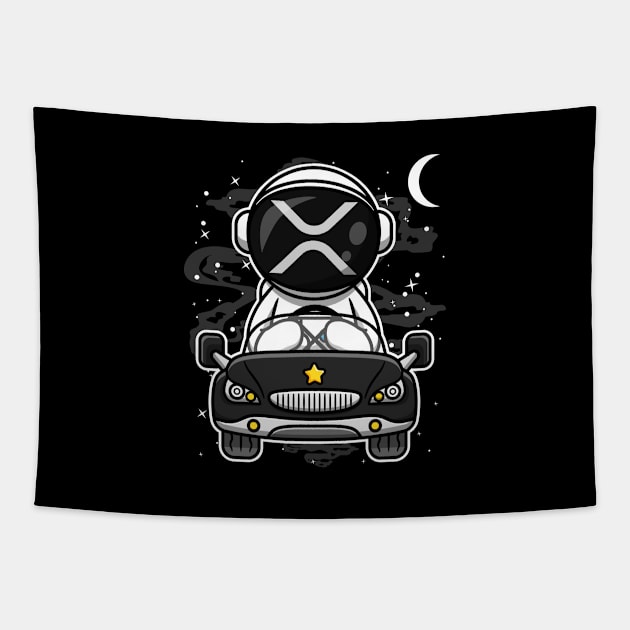 Astronaut Car Ripple XRP Coin To The Moon Crypto Token Cryptocurrency Wallet HODL Birthday Gift For Men Women Tapestry by Thingking About