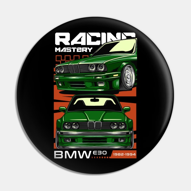 BMW E30 Racing Mastery Pin by Harrisaputra