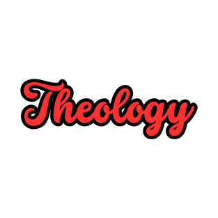 Red Baseball look Theology T-Shirt