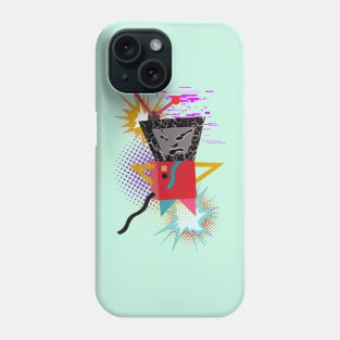 ROBOTS CRABBY MR TV ROBOT ZAP GOLD Memphis Post Modern Pop Style Phone Case